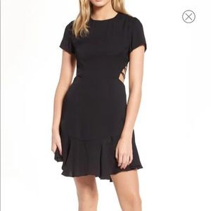 AFRM Chelsea Lattice Back Fit & Flare Dress